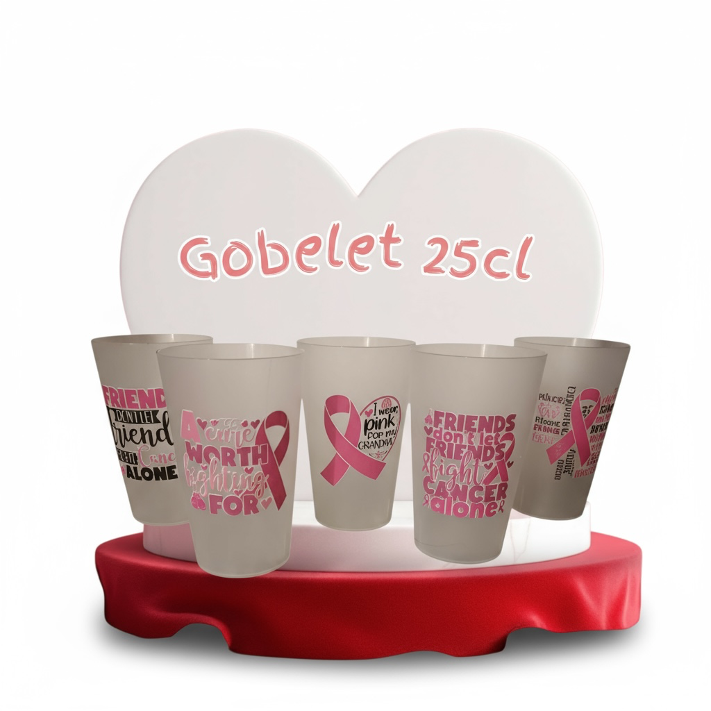 Lot 5 verres réutilisable