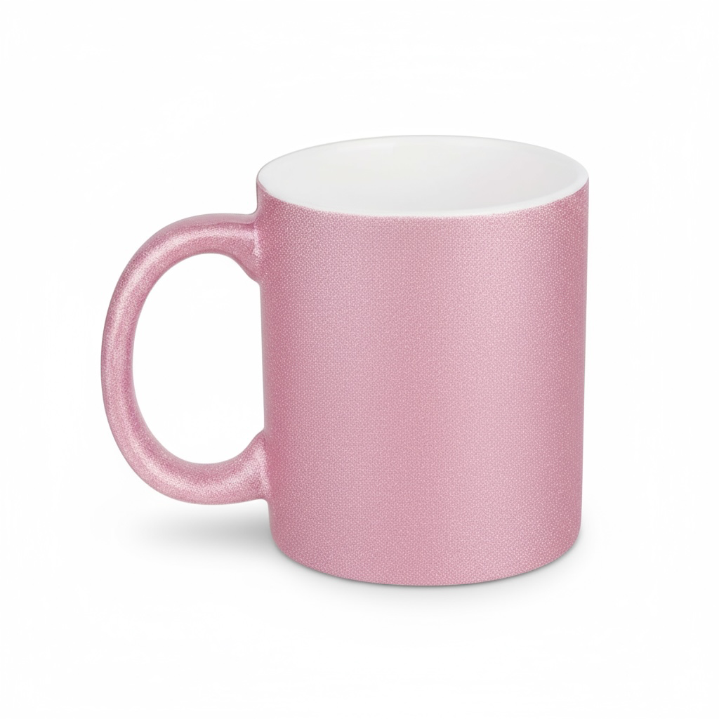 Tasse rose paillettes