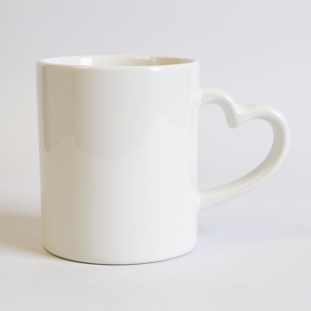 Tasse céramique poignée coeur