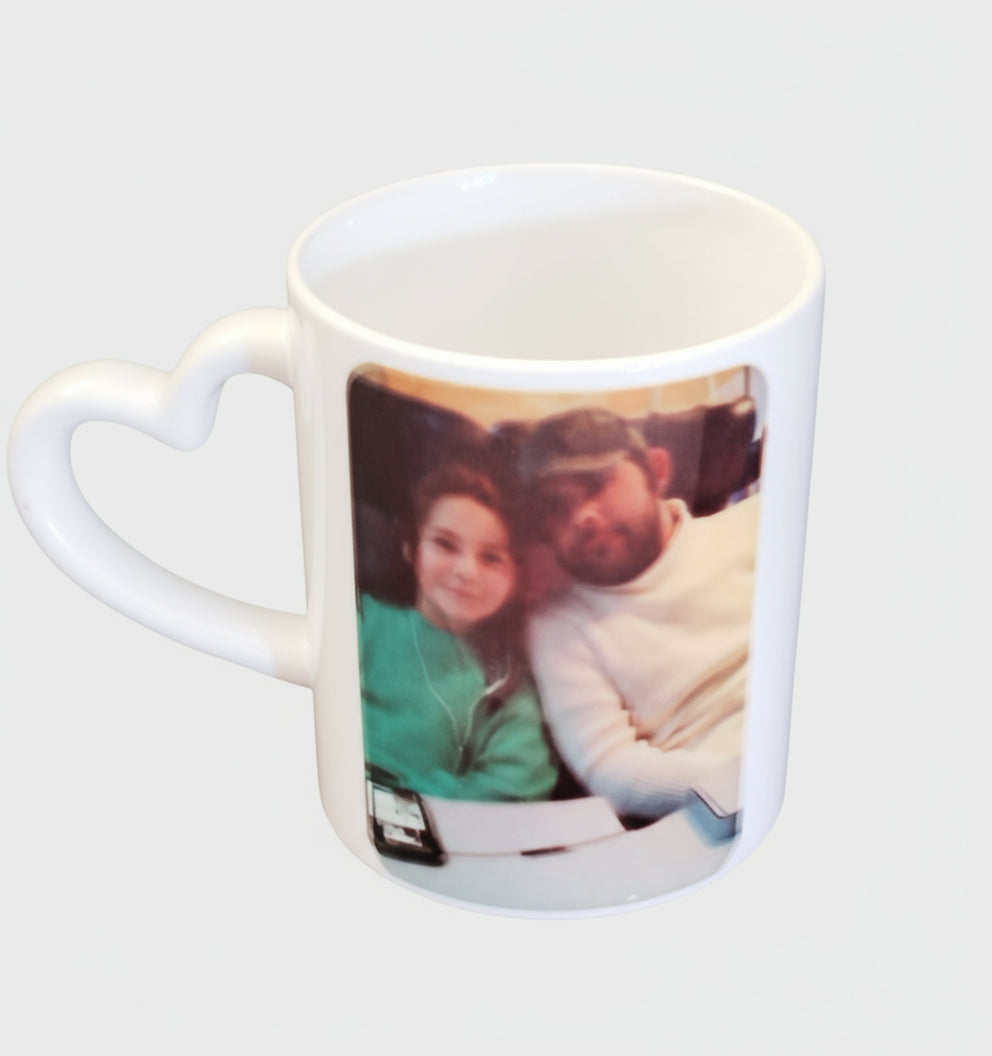 Tasse céramique poignée coeur
